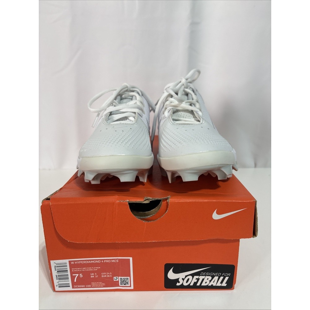 Nike Hyper Diamond 4 Pro MCS Women's Size 7.5 Softball‎ Cleats White New